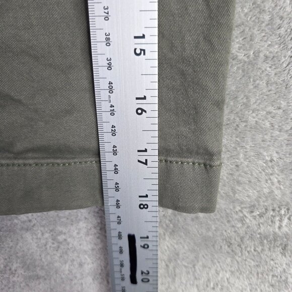 Mens Memeber's Mark Green Twill Shorts Flat Front 8" Inseam Cotton Stretch 36 - Picture 9 of 10